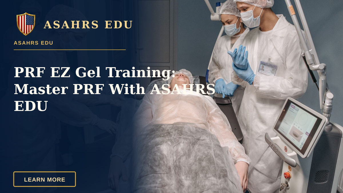 PRF EZ Gel Training: Master PRF With ASAHRS EDU — Healthcare professionals performing a procedure in a clinical setting with advanced equipment.