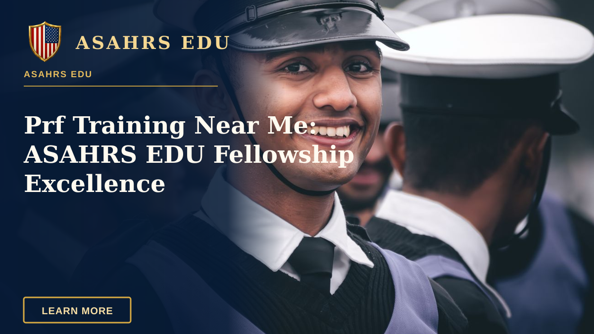 Prf Training Near Me: ASAHRS EDU Fellowship Excellence — A young male cadet smiling alongside peers during a training event.