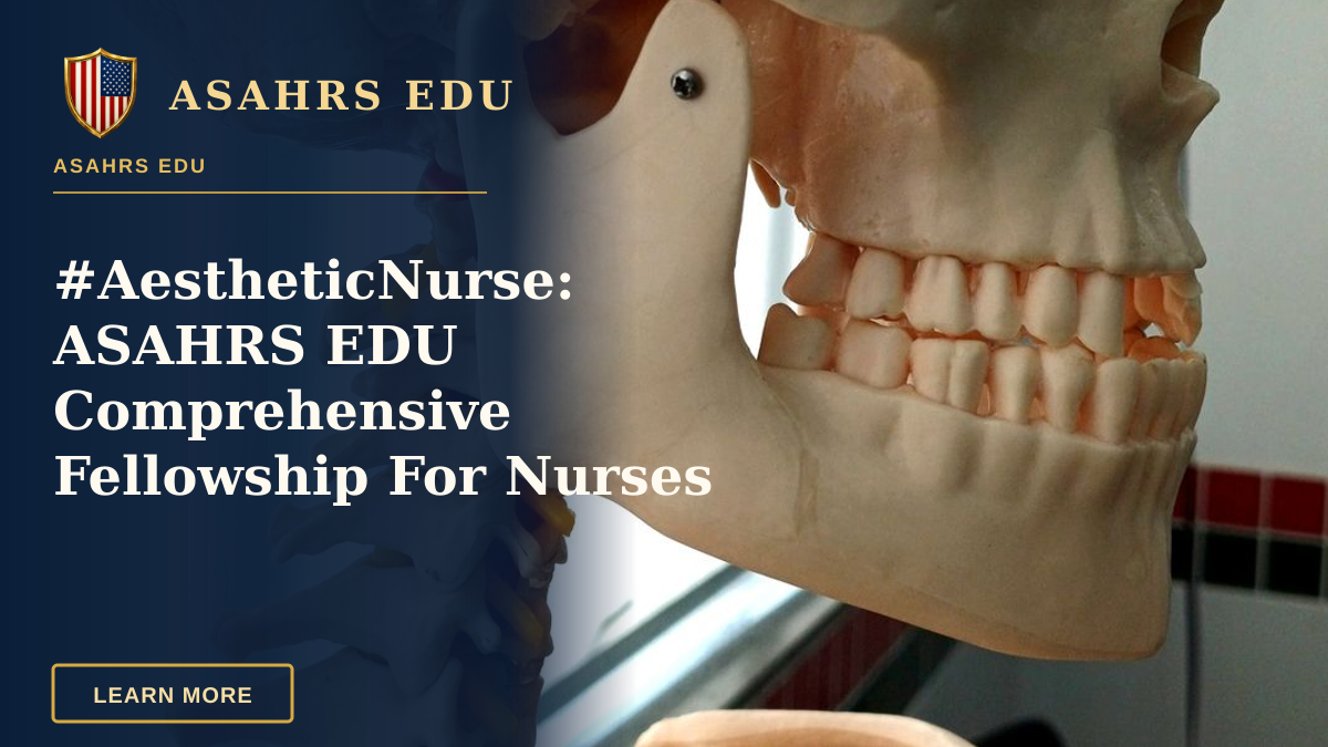 #AestheticNurse: ASAHRS EDU Comprehensive Fellowship For Nurses — Close-up of a plastic human skull model used for educational purposes in a classroom setting.