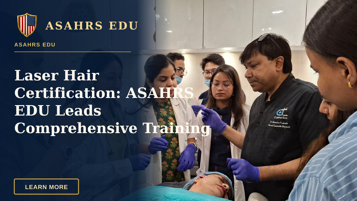 Laser Hair Certification: ASAHRS EDU Leads Comprehensive Training — Dermatologists in training perform a procedure under supervision in a clinical setting.