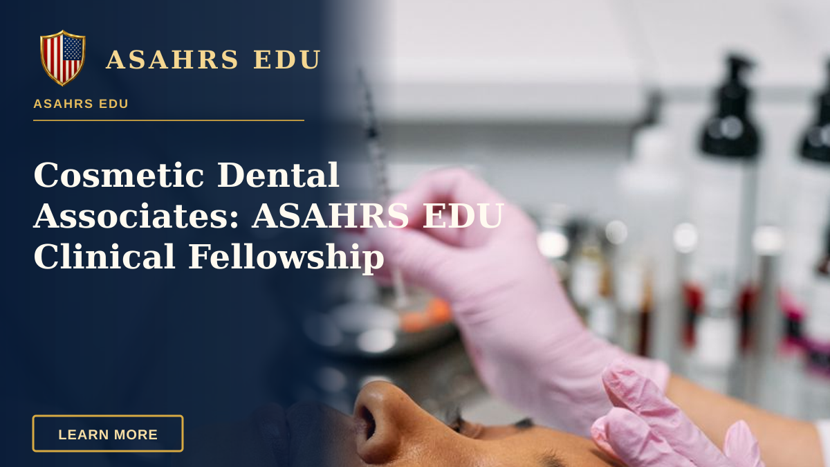Cosmetic Dental Associates: ASAHRS EDU Clinical Fellowship — Woman receiving cosmetic injection in clinical setting, showcasing beauty treatment process.