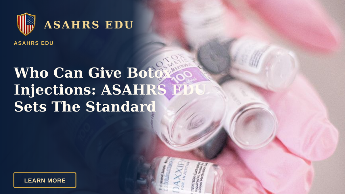 Who Can Give Botox Injections: ASAHRS EDU Sets The Standard — Collection of cosmetic vial bottles held in pink gloves, representing modern beauty treatments.