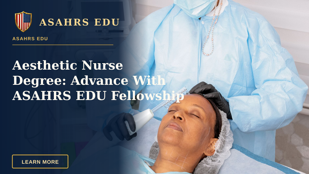 Aesthetic Nurse Degree: Advance With ASAHRS EDU Fellowship — Woman receiving a professional facial treatment with advanced equipment in a spa environment.