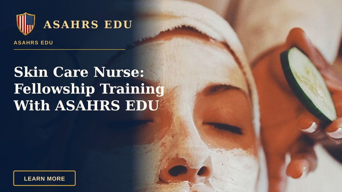 Skin Care Nurse: Fellowship Training With ASAHRS EDU — Woman receiving spa facial with face mask and cucumber slices, promoting relaxation and skincare.