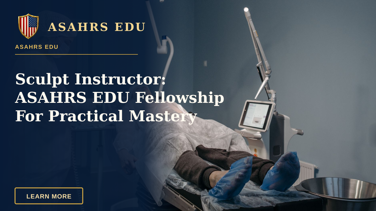 Sculpt Instructor: ASAHRS EDU Fellowship For Practical Mastery — A healthcare professional performs a laser procedure on a female patient in a sterile operating room.