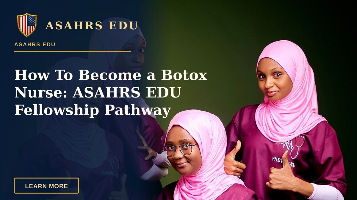 How To Become a Botox Nurse: ASAHRS EDU Fellowship Pathway — Smiling diverse female medical team in uniforms, showing teamwork and positivity.