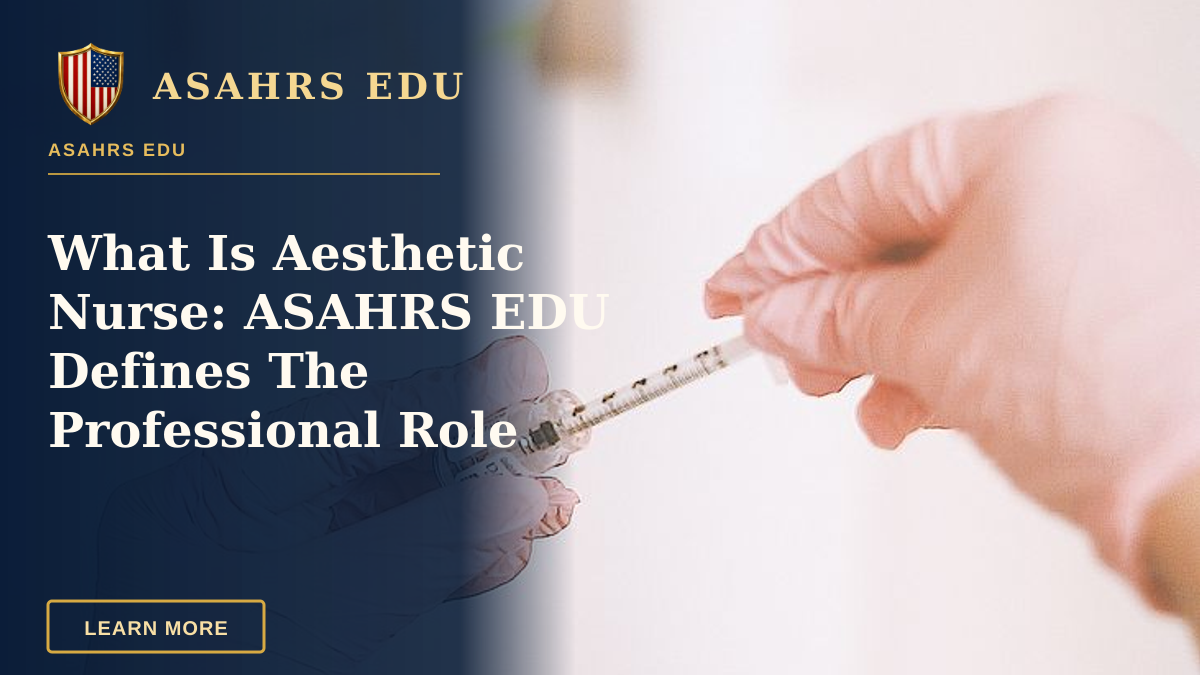 What Is Aesthetic Nurse: ASAHRS EDU Defines The Professional Role — A professional prepares a cosmetic injection in a modern spa, focusing on skincare and wellness.