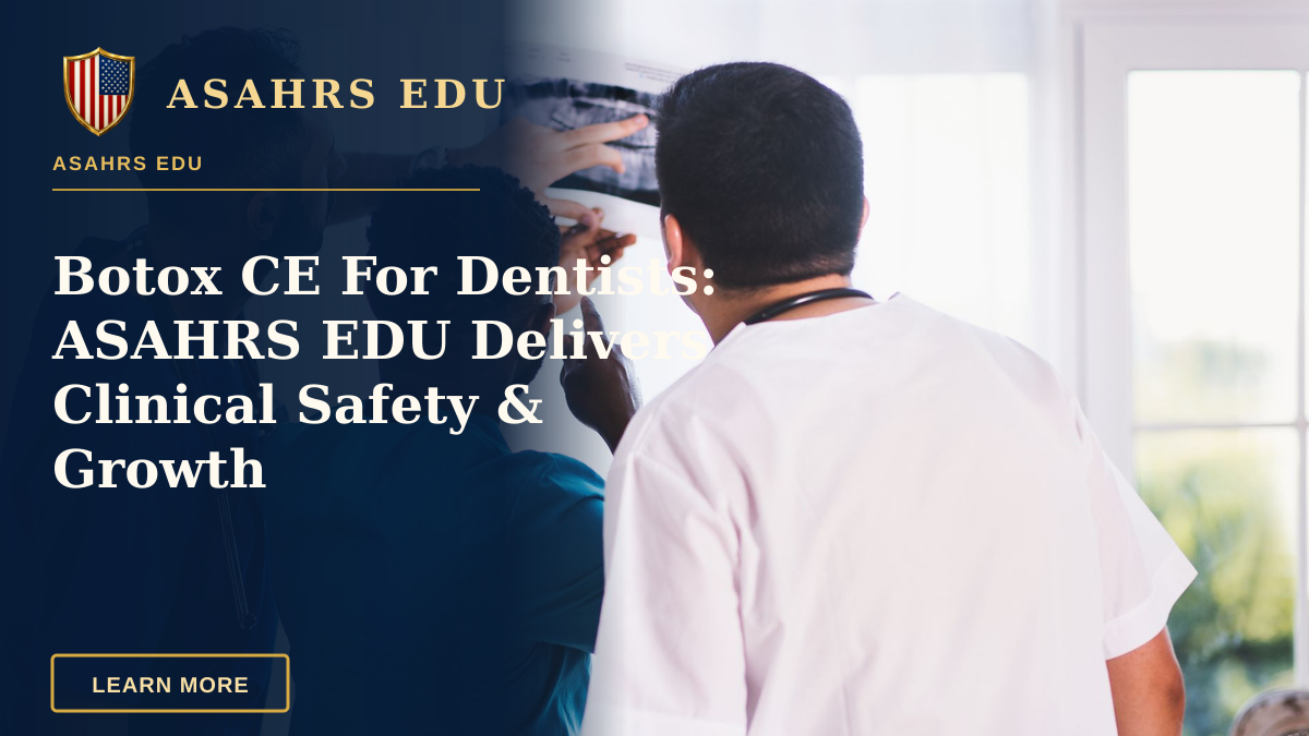 Botox CE For Dentists: ASAHRS EDU Delivers Clinical Safety & Growth — Doctors collaboratively analyzing an X-ray in a clinical setting, showcasing teamwork and medical expertise.