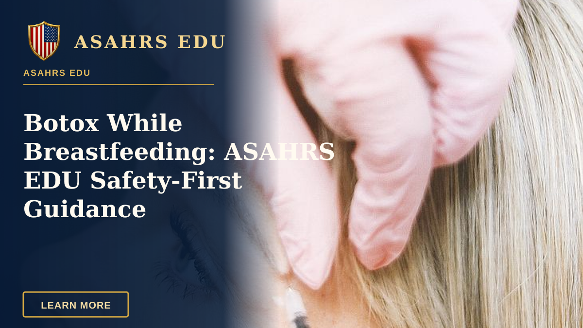Botox While Breastfeeding: ASAHRS EDU Safety-First Guidance — Close-up of a cosmetic treatment with injection at a modern beauty clinic.