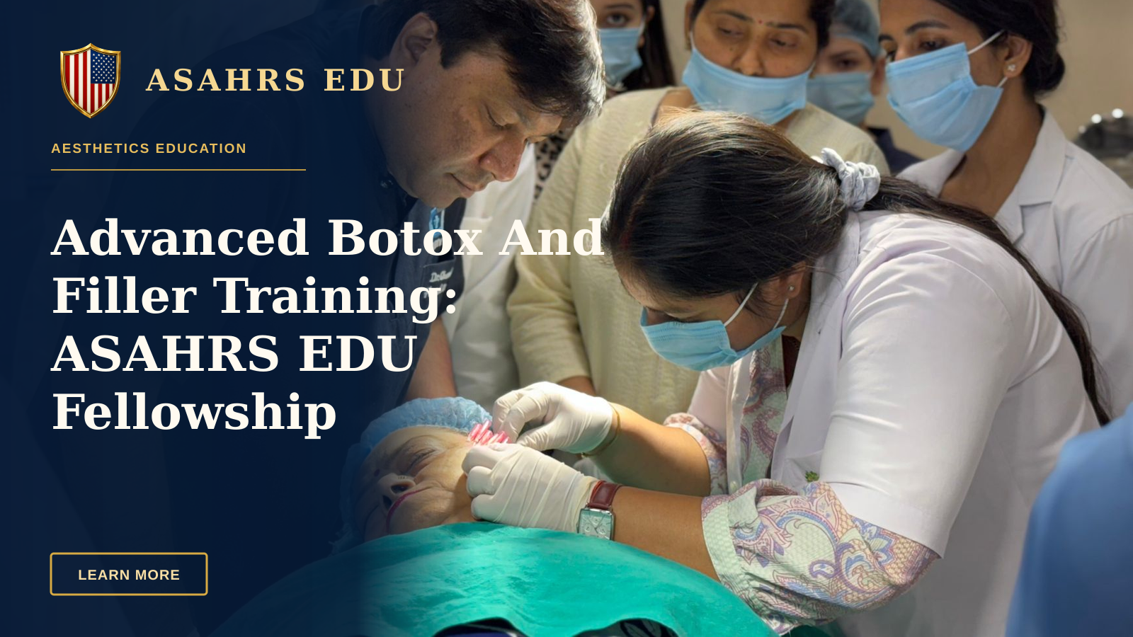 Advanced Botox And Filler Training: ASAHRS EDU Fellowship — Healthcare professionals performing a cosmetic procedure in a New Delhi clinic.