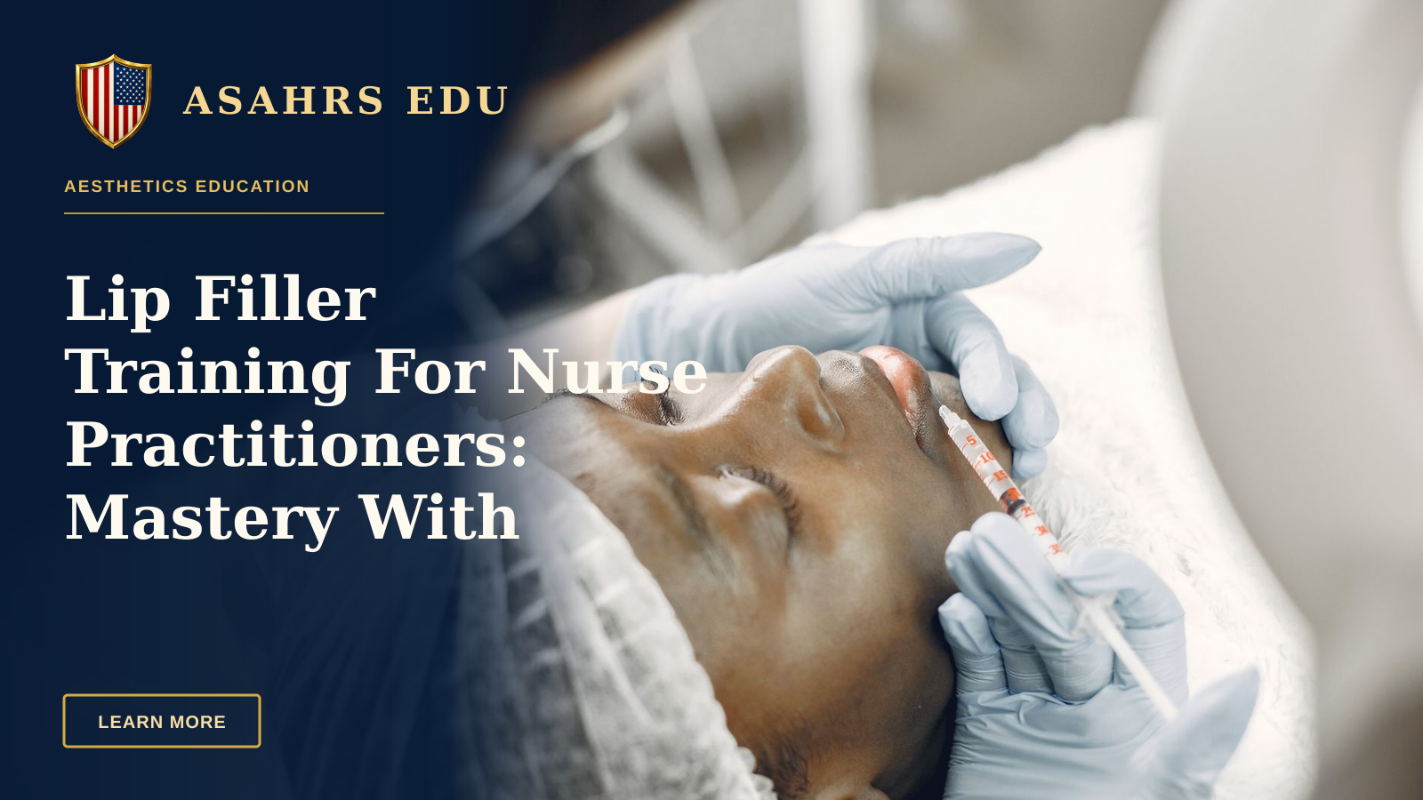 Lip Filler Training For Nurse Practitioners: Mastery With ASAHRS EDU — Close-up of a woman receiving a cosmetic lip injection in a clinic setting.