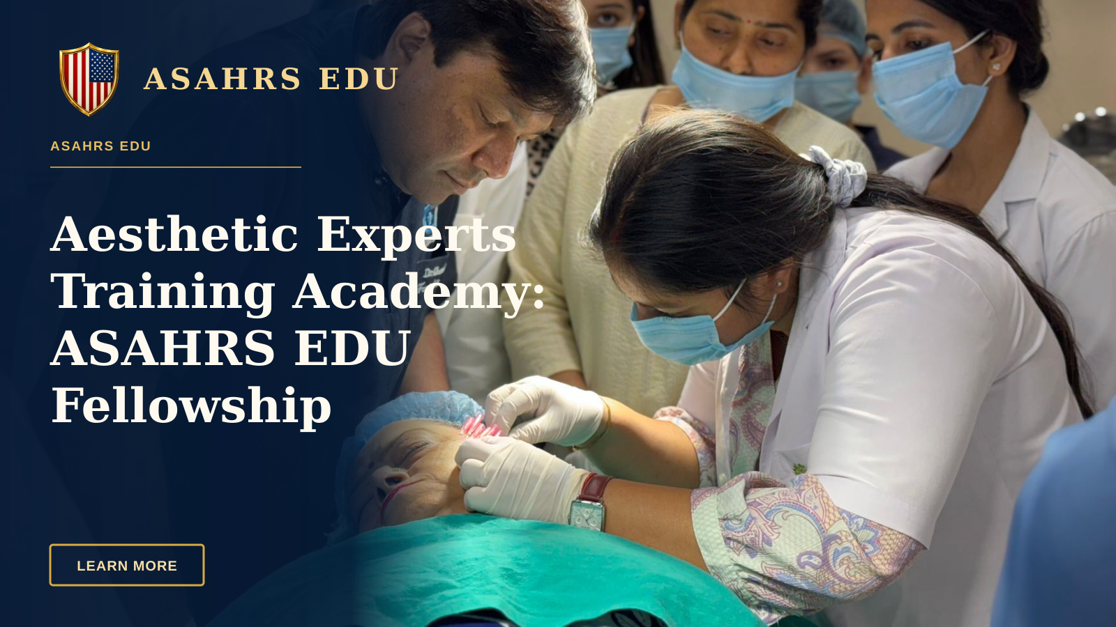 Aesthetic Experts Training Academy: ASAHRS EDU Fellowship — Healthcare professionals performing a cosmetic procedure in a New Delhi clinic.