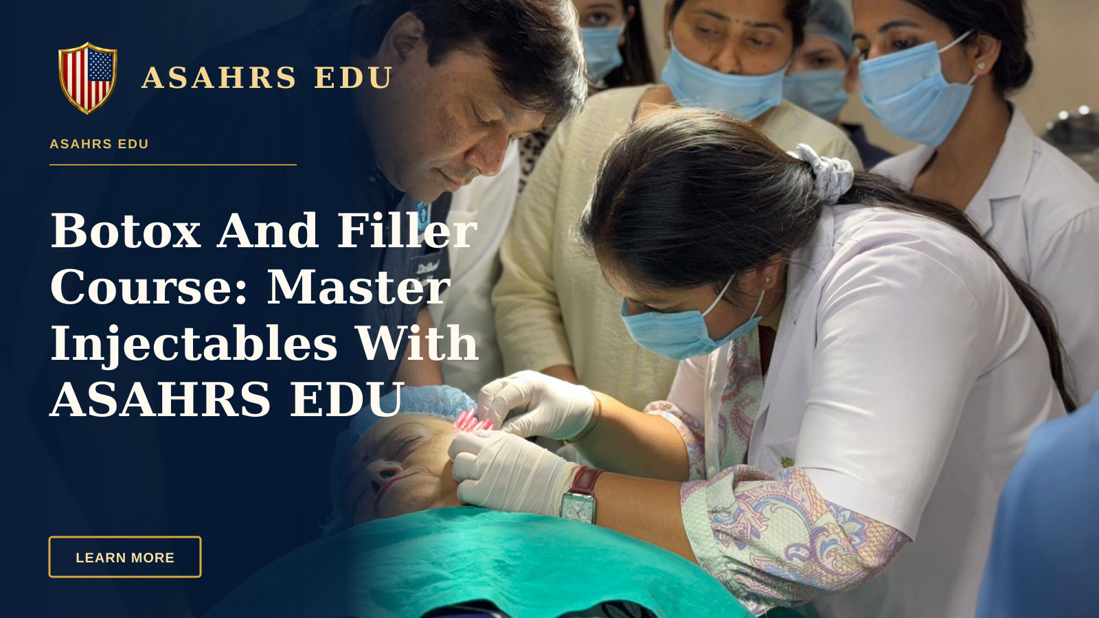 Botox And Filler Course: Master Injectables With ASAHRS EDU — Healthcare professionals performing a cosmetic procedure in a New Delhi clinic.