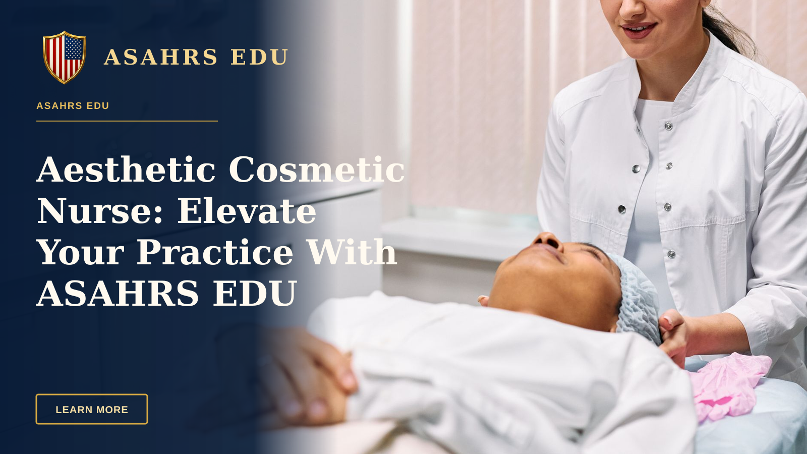 Aesthetic Cosmetic Nurse: Elevate Your Practice With ASAHRS EDU — A beautician providing skincare treatment to a woman in a clinic setting, focusing on care and relaxation.