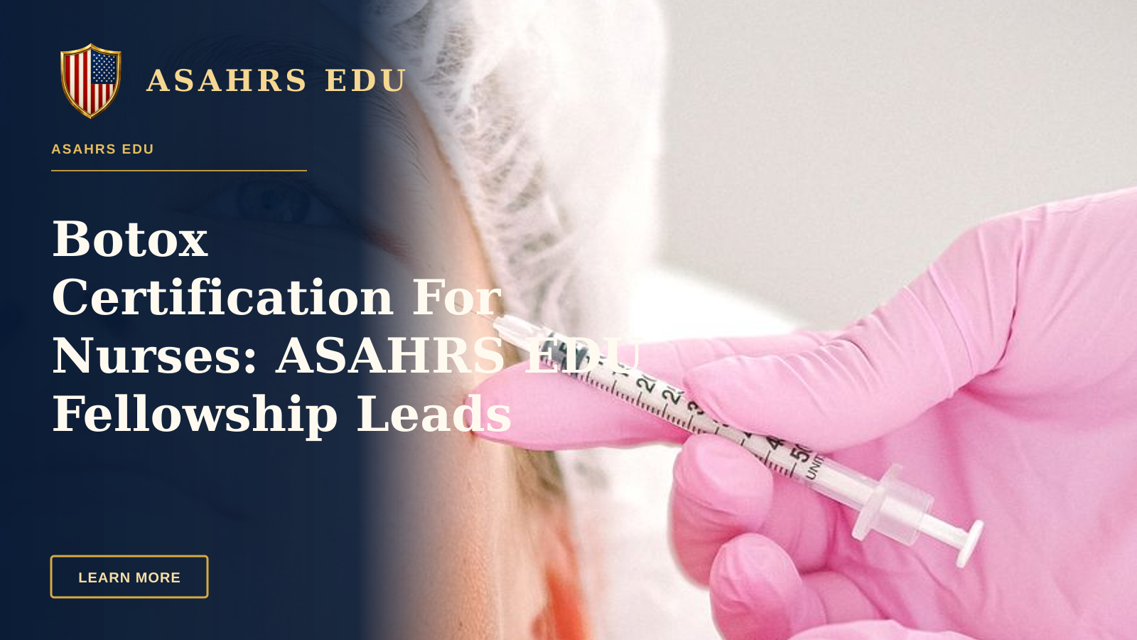 Botox Certification For Nurses: ASAHRS EDU Fellowship Leads Training — Close-up of a beautician administering facial injection treatment to a woman in a clinical setting.