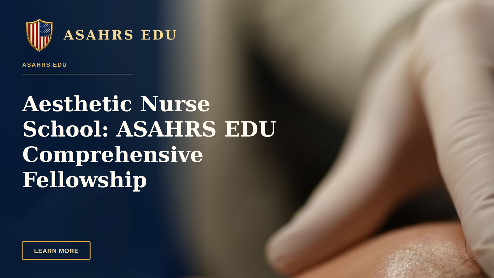 Aesthetic Nurse School: ASAHRS EDU Comprehensive Fellowship — A detailed view of a cosmetic procedure being performed by a professional in a clinic.