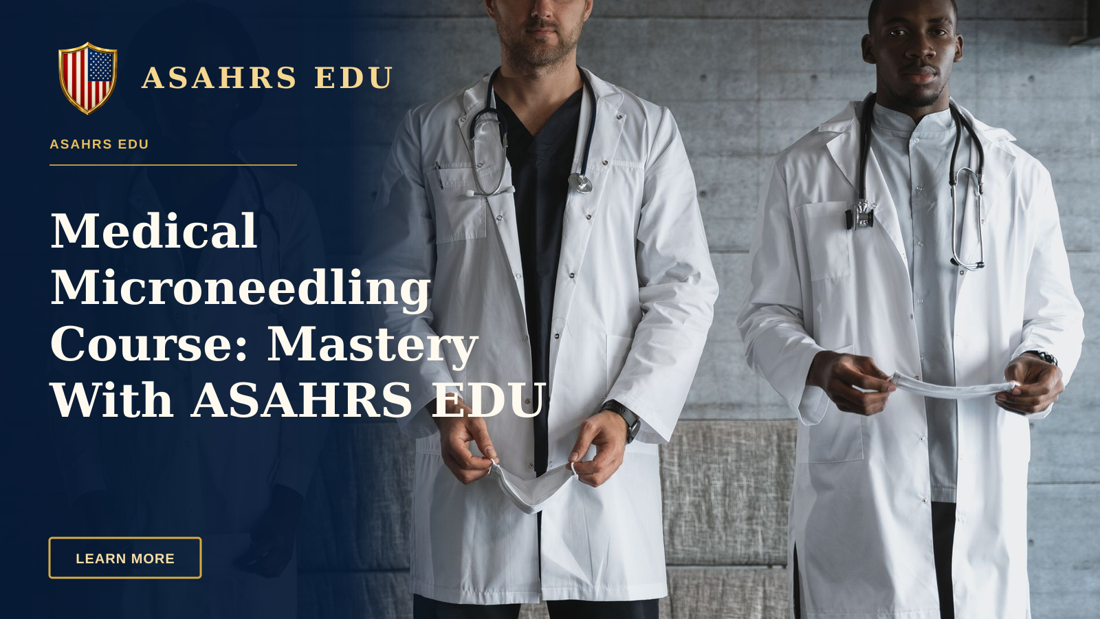 Medical Microneedling Course: Mastery With ASAHRS EDU — A diverse team of doctors in medical uniforms with stethoscopes in a hospital setting.