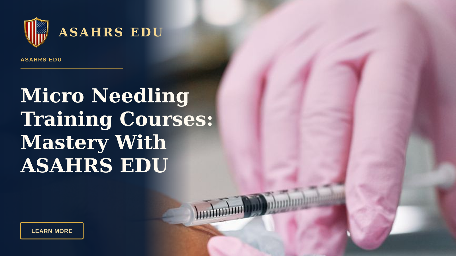 Micro Needling Training Courses: Mastery With ASAHRS EDU — Detailed view of a cosmetic injection procedure being performed in a clinical setting.
