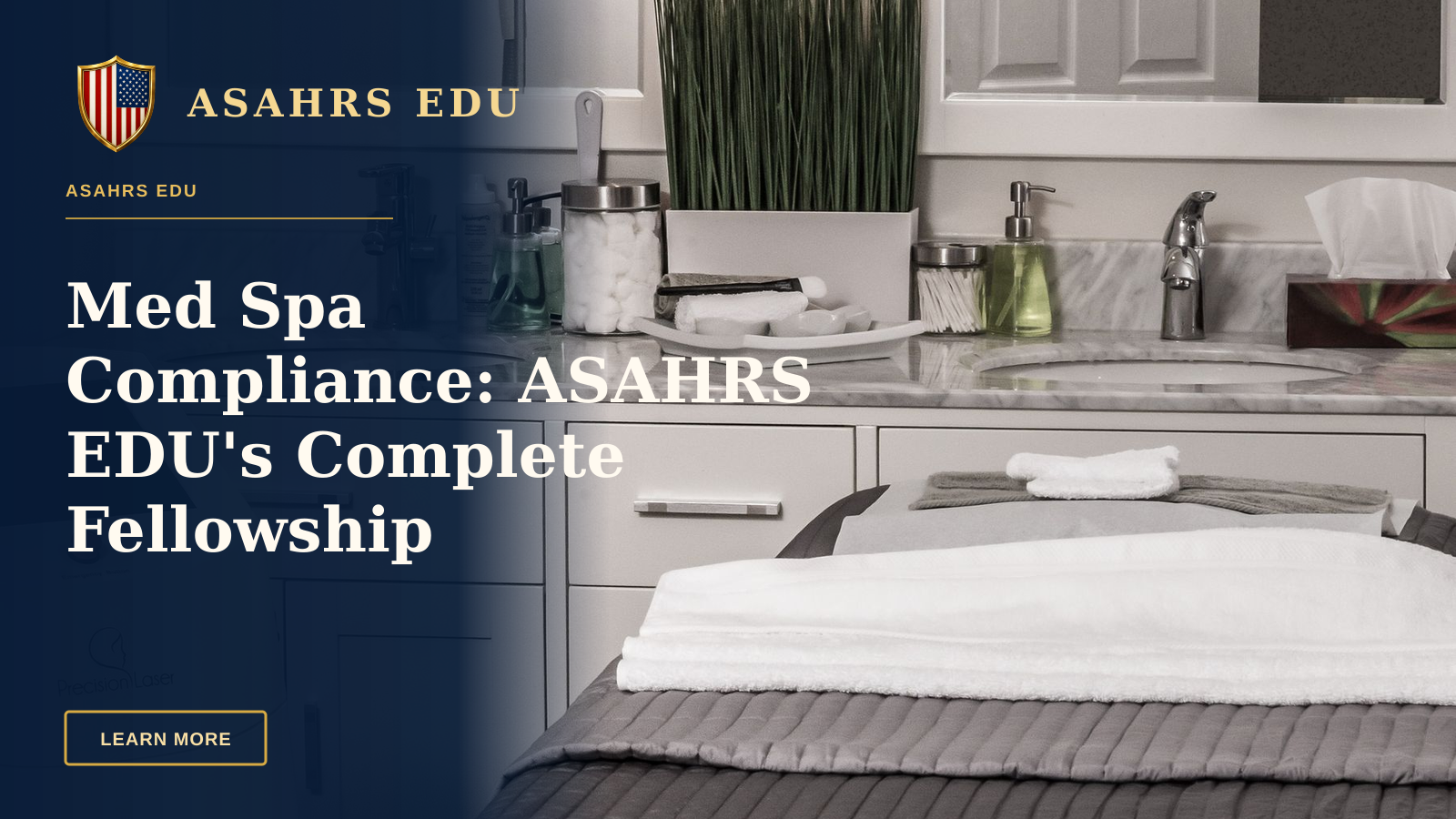 Med Spa Compliance: ASAHRS EDU's Complete Fellowship Solution — A serene and modern spa treatment room complete with precision laser equipment and elegant decor.