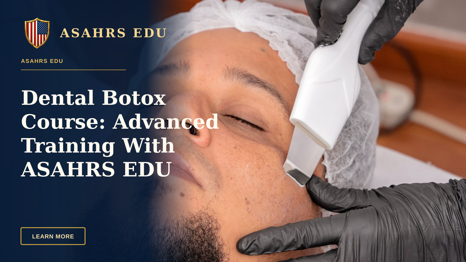 Dental Botox Course: Advanced Training With ASAHRS EDU — A man undergoing a facial treatment with advanced cosmetology equipment.