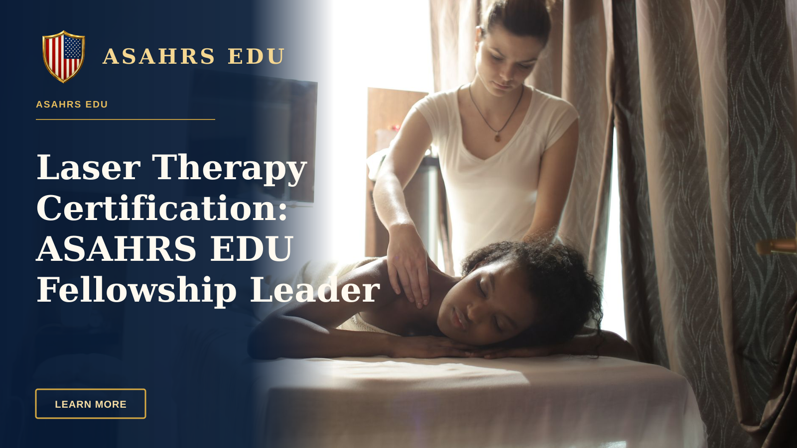 Laser Therapy Certification: ASAHRS EDU Fellowship Leader — A serene massage therapy session in a comfortable wellness setting, enhancing relaxation.