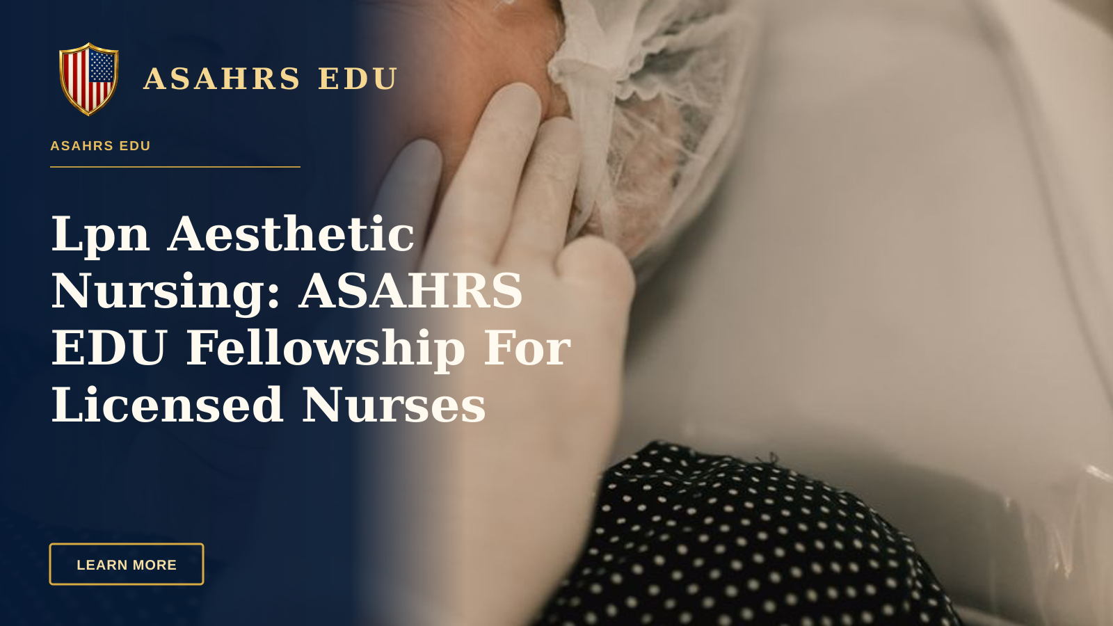 Lpn Aesthetic Nursing: ASAHRS EDU Fellowship For Licensed Nurses — A woman undergoing a facial injection treatment in a medical setting, emphasizing skincare and aesthetics.