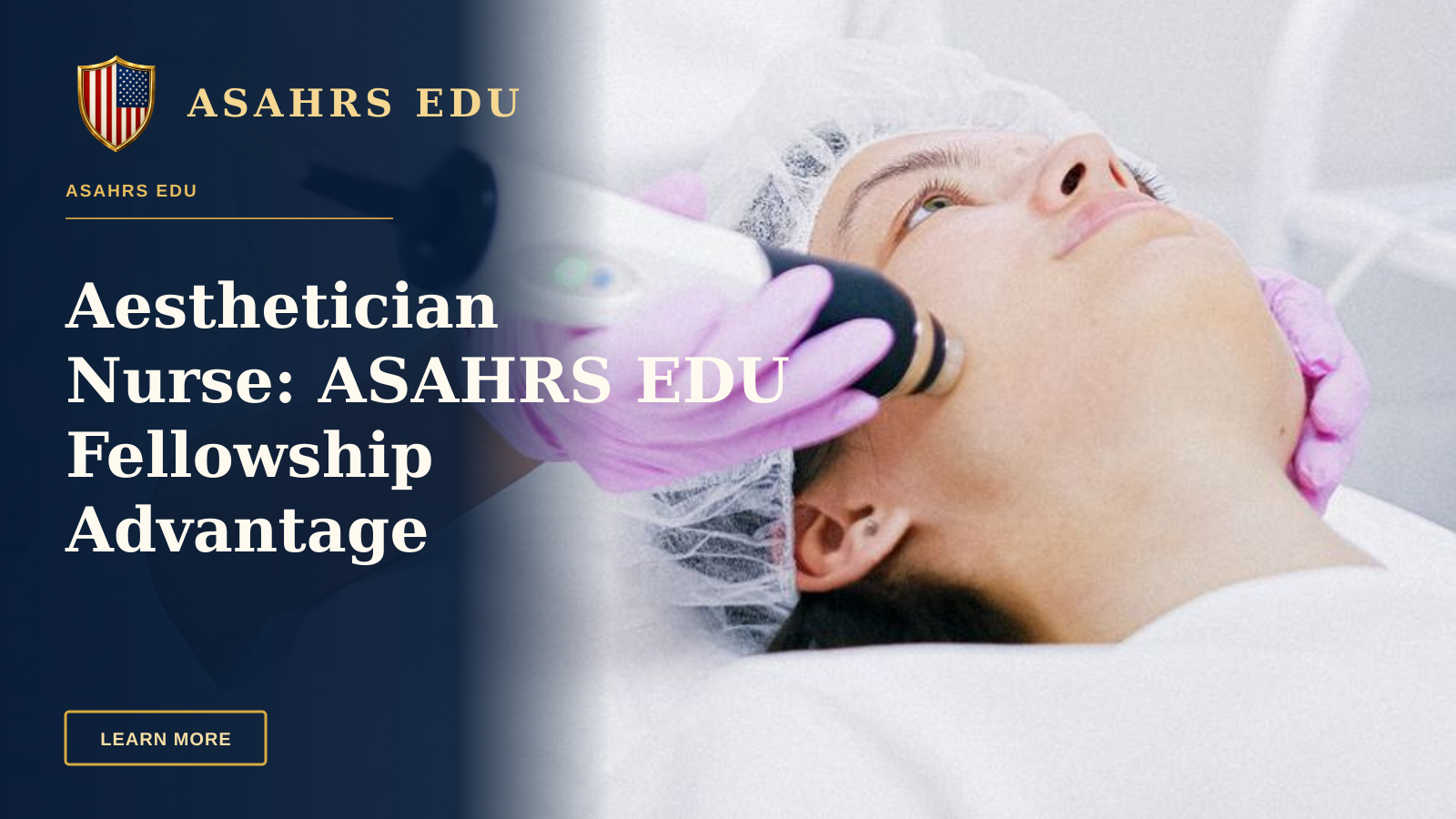 Aesthetician Nurse: ASAHRS EDU Fellowship Advantage — Aesthetician performing a facial skin care treatment on a woman at a beauty clinic.
