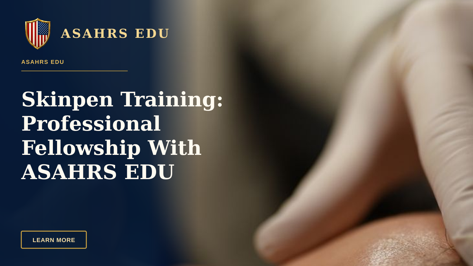 Skinpen Training: Professional Fellowship With ASAHRS EDU — A detailed view of a cosmetic procedure being performed by a professional in a clinic.
