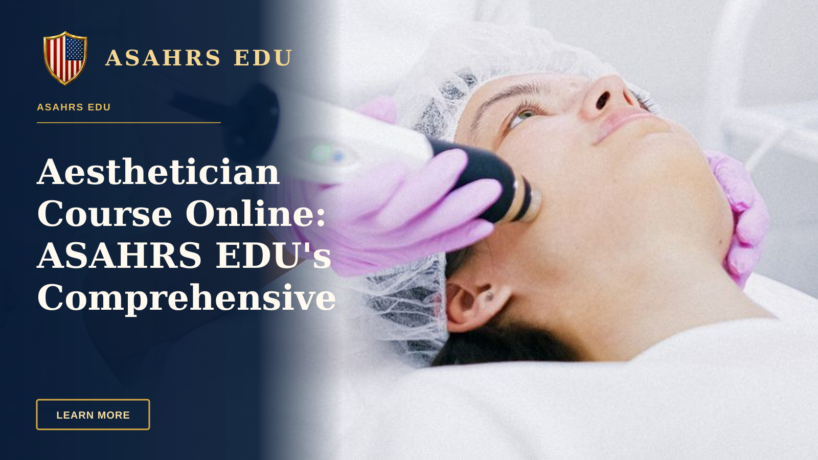 Aesthetician Course Online: ASAHRS EDU's Comprehensive Fellowship — Aesthetician performing a facial skin care treatment on a woman at a beauty clinic.