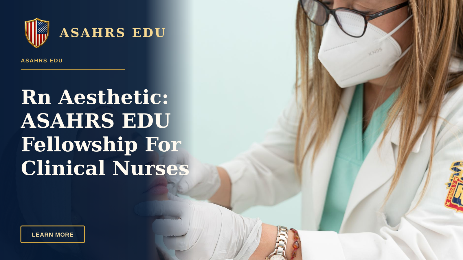 Rn Aesthetic: ASAHRS EDU Fellowship For Clinical Nurses — Doctor performing cosmetic treatment on a woman with eyes closed in a clinical setting.