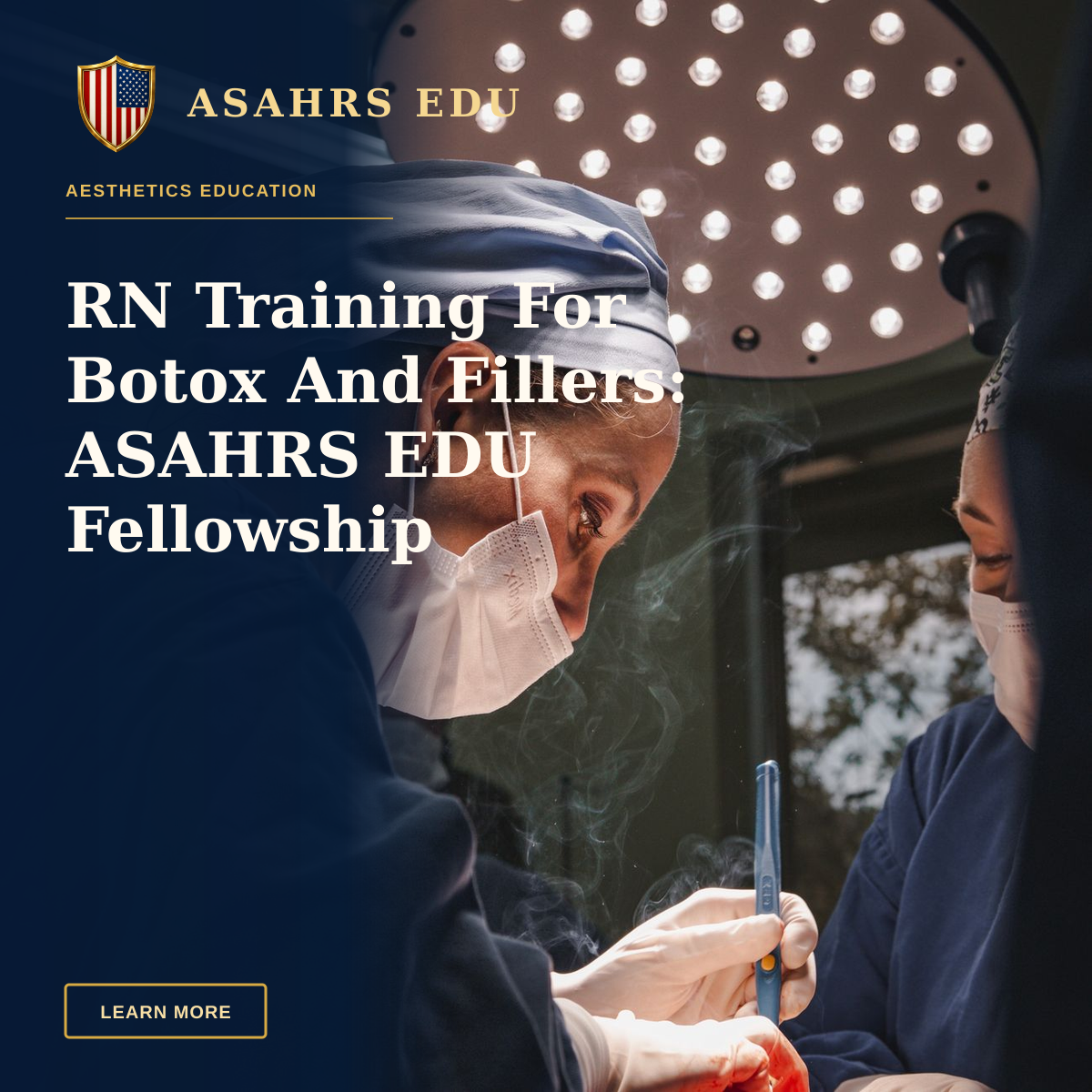 RN Training For Botox And Fillers: ASAHRS EDU Fellowship — Female surgeons in SP, Brazil focusing on intricate operation under bright surgical light.