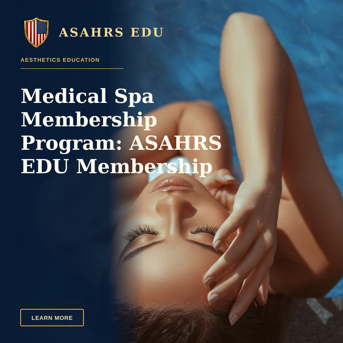 Medical Spa Membership Program: ASAHRS EDU Membership Mastery — A woman gracefully posing beside a swimming pool, capturing serene elegance and beauty.