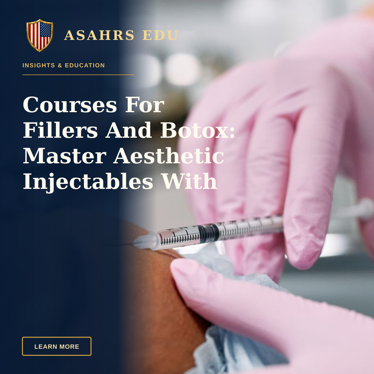 Courses For Fillers And Botox: Master Aesthetic Injectables With ASAHRS EDU — Detailed view of a cosmetic injection procedure being performed in a clinical setting.