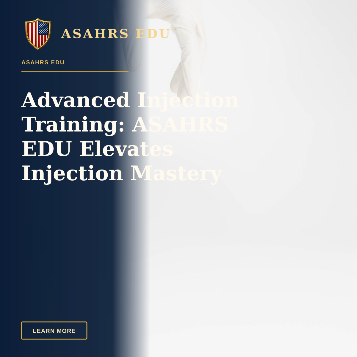 Advanced Injection Training: ASAHRS EDU Elevates Injection Mastery — A single white-gloved hand with a minimalist white background.