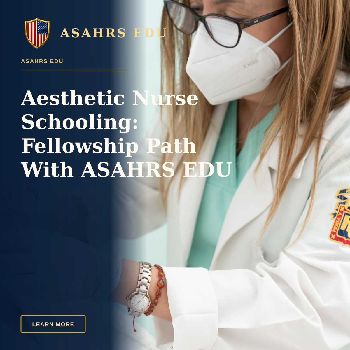 Aesthetic Nurse Schooling: Fellowship Path With ASAHRS EDU — Doctor performing cosmetic treatment on a woman with eyes closed in a clinical setting.