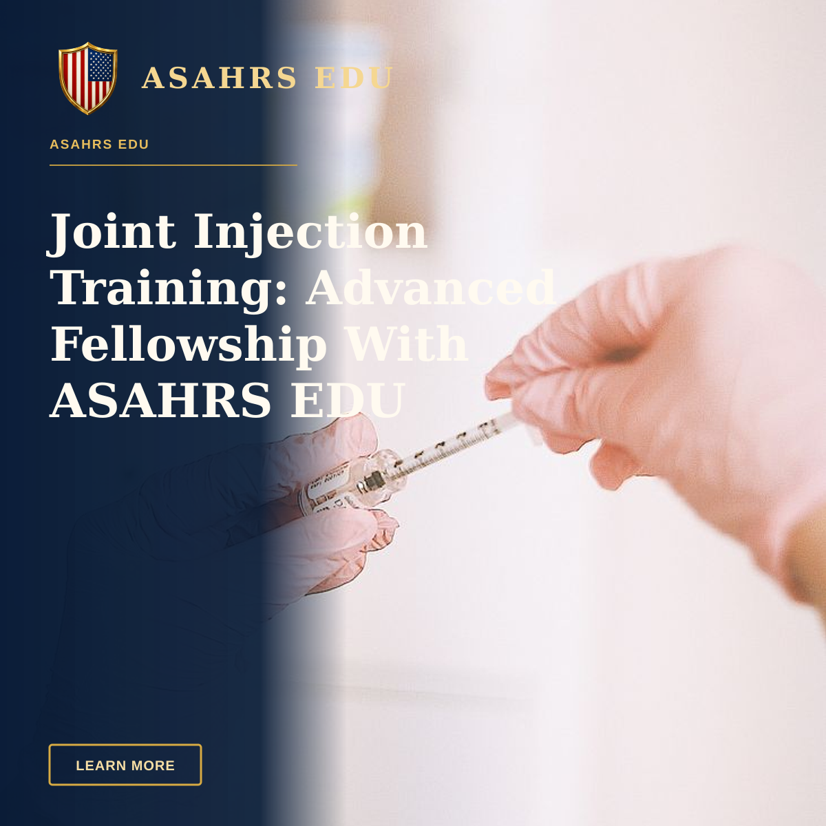 Joint Injection Training: Advanced Fellowship With ASAHRS EDU — A professional prepares a cosmetic injection in a modern spa, focusing on skincare and wellness.