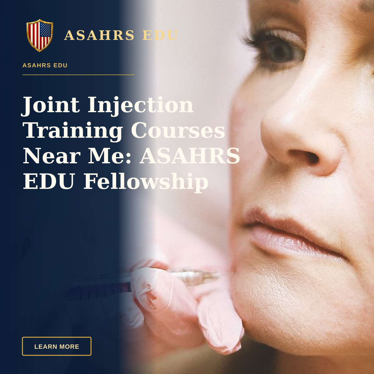 Joint Injection Training Courses Near Me: ASAHRS EDU Fellowship — Close-up of a woman receiving a dermal filler injection, highlighting modern beauty treatments.