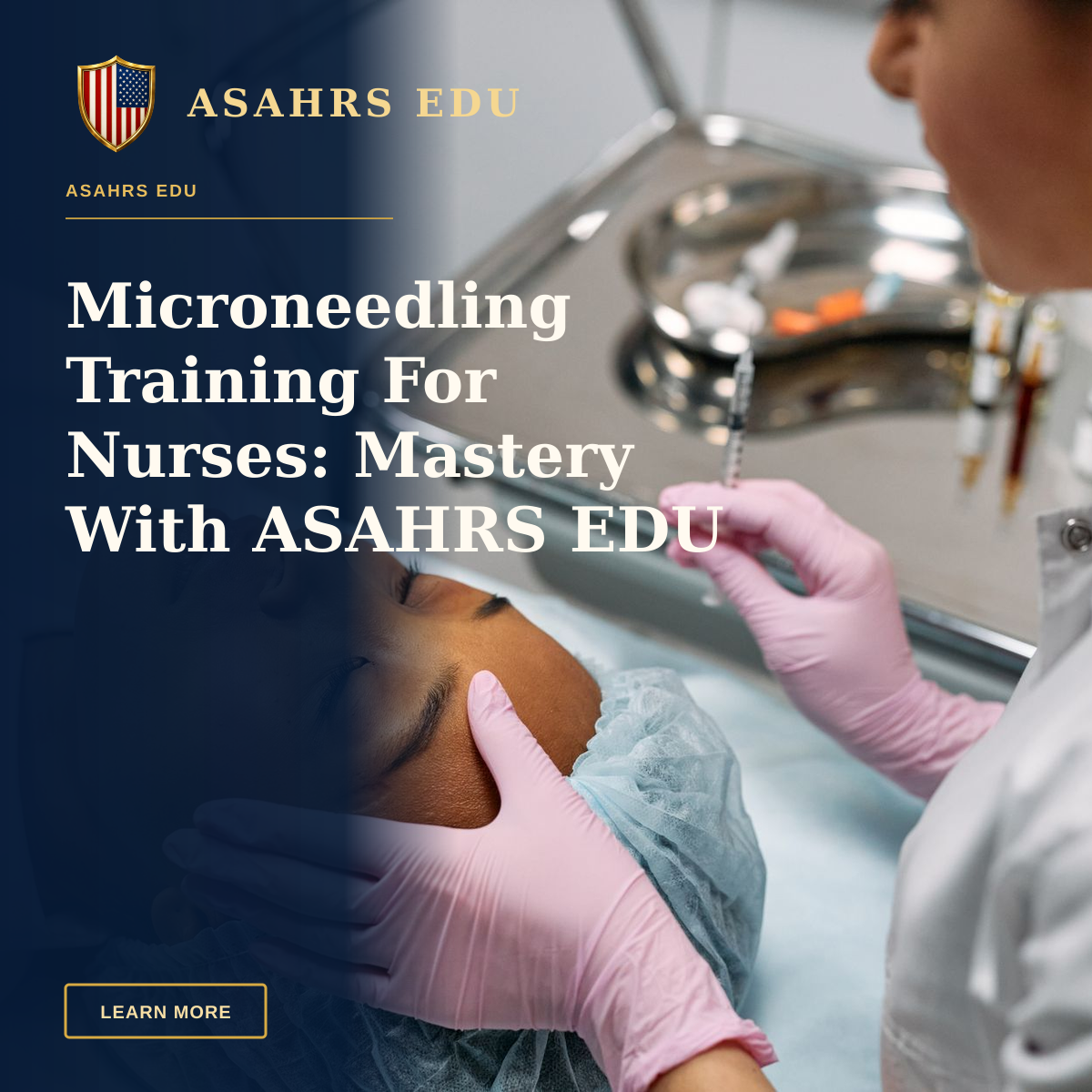 Microneedling Training For Nurses: Mastery With ASAHRS EDU — Professional administering skincare treatment with syringe indoors.