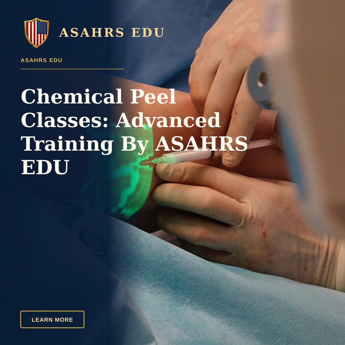 Chemical Peel Classes: Advanced Training By ASAHRS EDU — A doctor performs a medical procedure using advanced vein visualization technology.