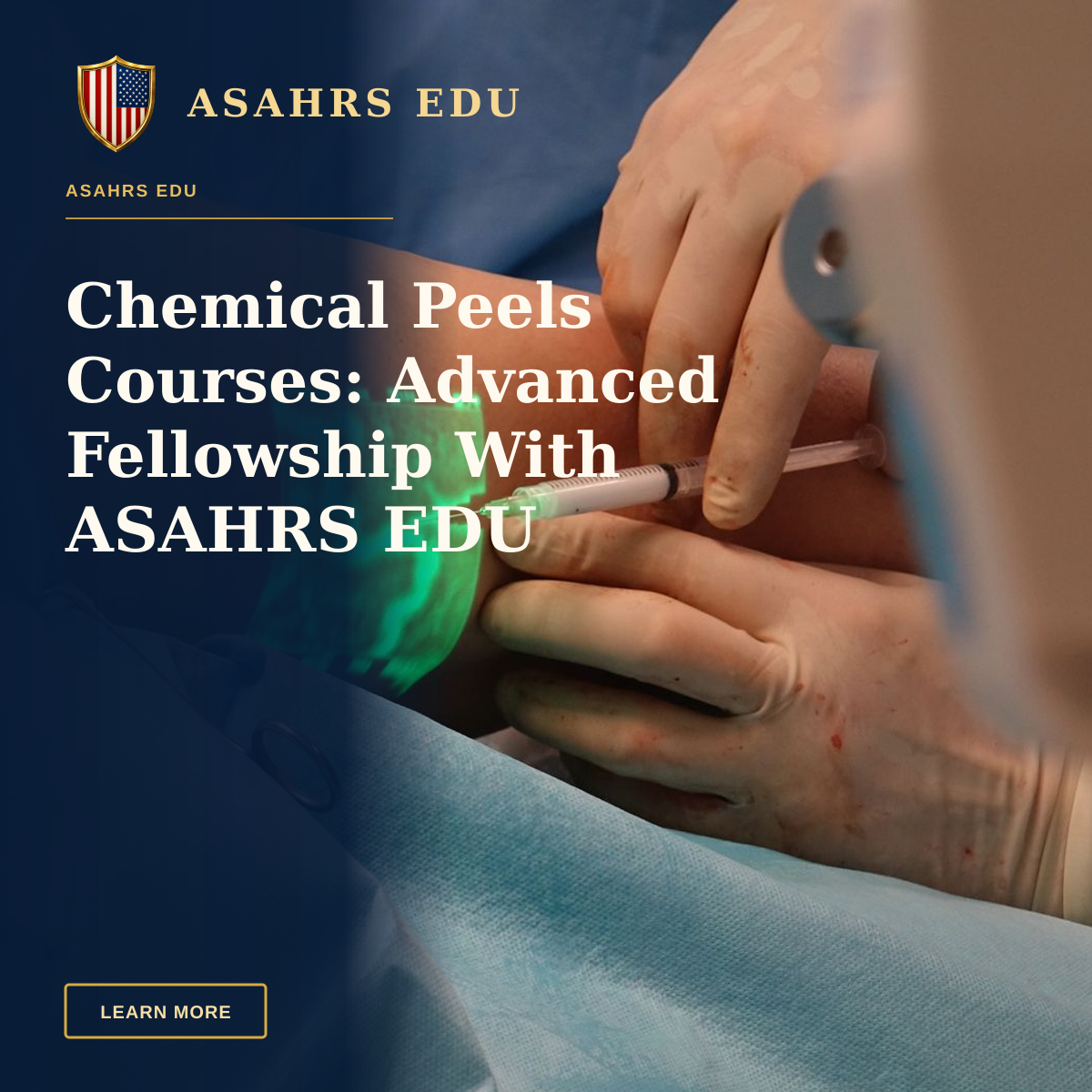 Chemical Peels Courses: Advanced Fellowship With ASAHRS EDU — A doctor performs a medical procedure using advanced vein visualization technology.