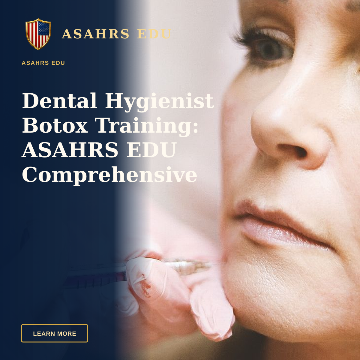 Dental Hygienist Botox Training: ASAHRS EDU Comprehensive Fellowship — Close-up of a woman receiving a dermal filler injection, highlighting modern beauty treatments.