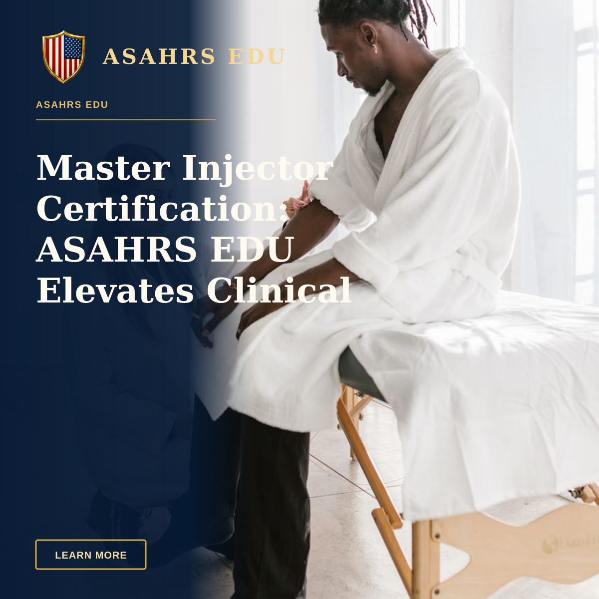 Master Injector Certification: ASAHRS EDU Elevates Clinical Mastery — A healthcare professional in a clinical setting examines a patient sitting on a treatment table.