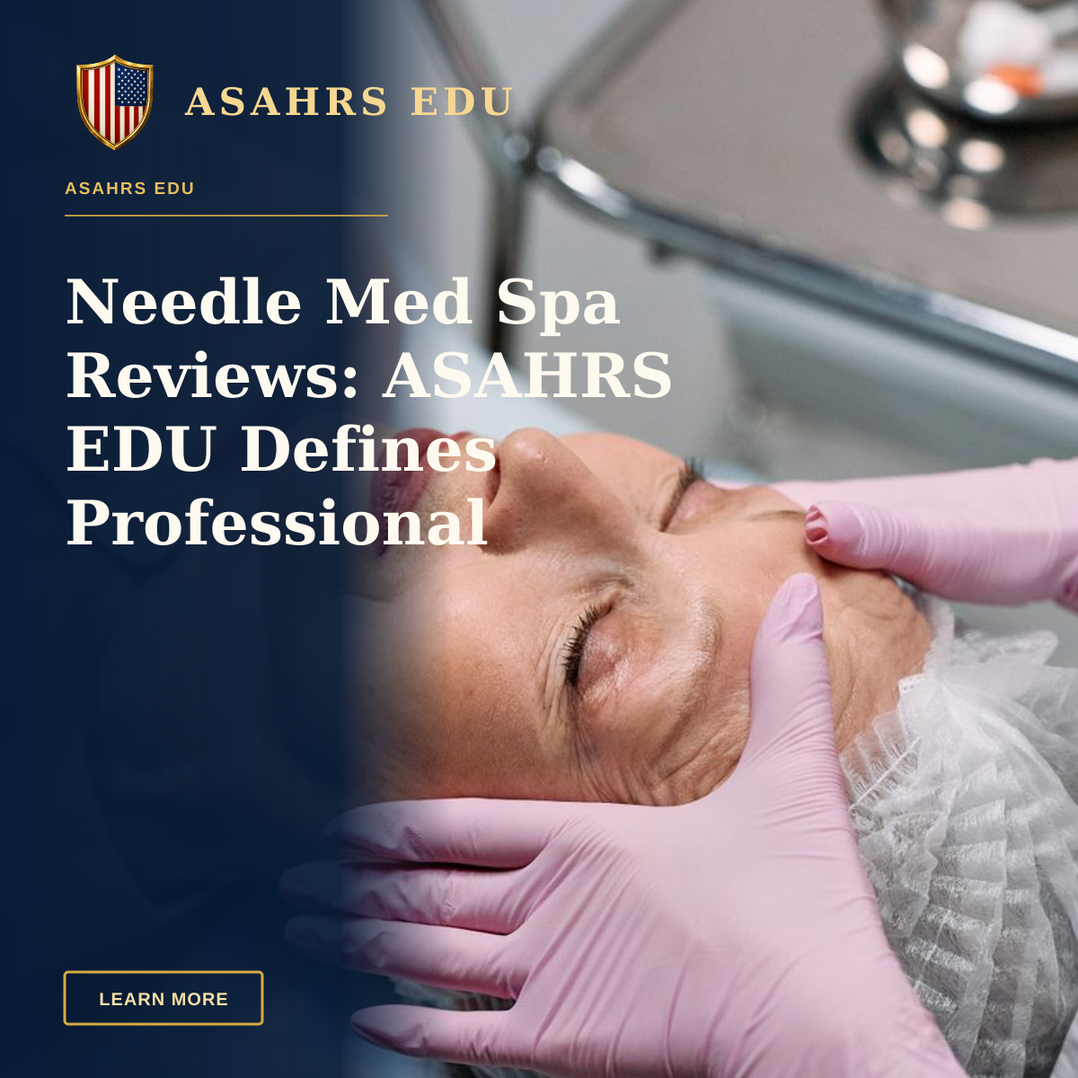Needle Med Spa Reviews: ASAHRS EDU Defines Professional Standards — Healthcare professional administering a facial treatment to a senior woman in a medical facility.