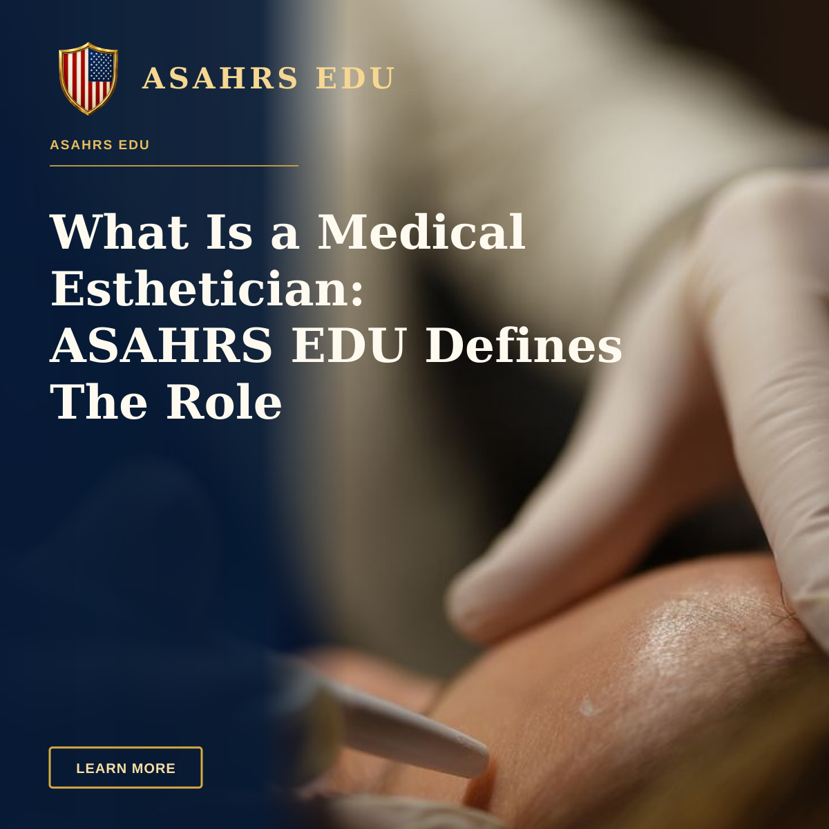 What Is a Medical Esthetician: ASAHRS EDU Defines The Role — A detailed view of a cosmetic procedure being performed by a professional in a clinic.