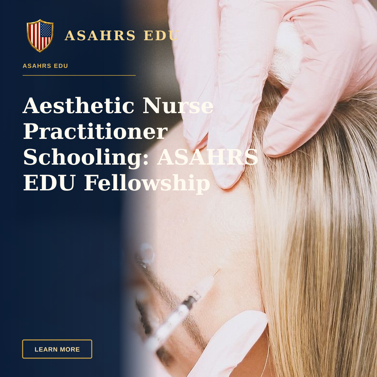 Aesthetic Nurse Practitioner Schooling: ASAHRS EDU Fellowship — Close-up of a cosmetic injection procedure in a modern spa setting, enhancing beauty and wellness.