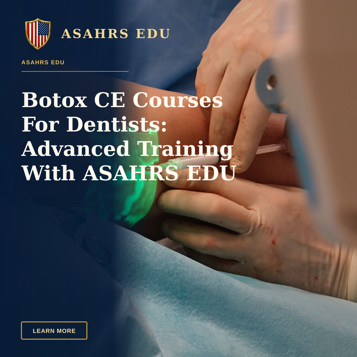 Botox CE Courses For Dentists: Advanced Training With ASAHRS EDU — A doctor performs a medical procedure using advanced vein visualization technology.