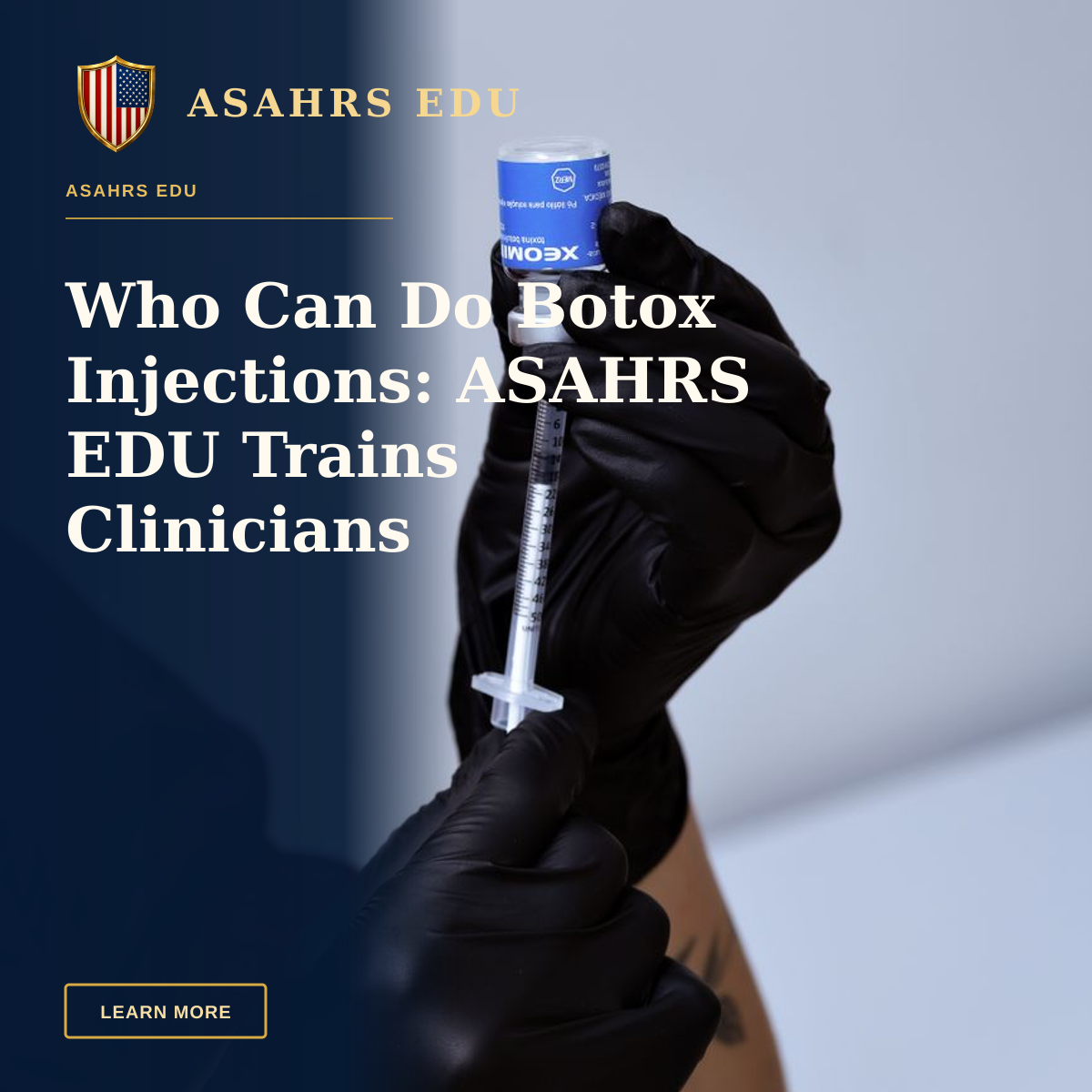 Who Can Do Botox Injections: ASAHRS EDU Trains Clinicians — Close-up of hands preparing a syringe for injection in a medical clinic in Belo Horizonte.