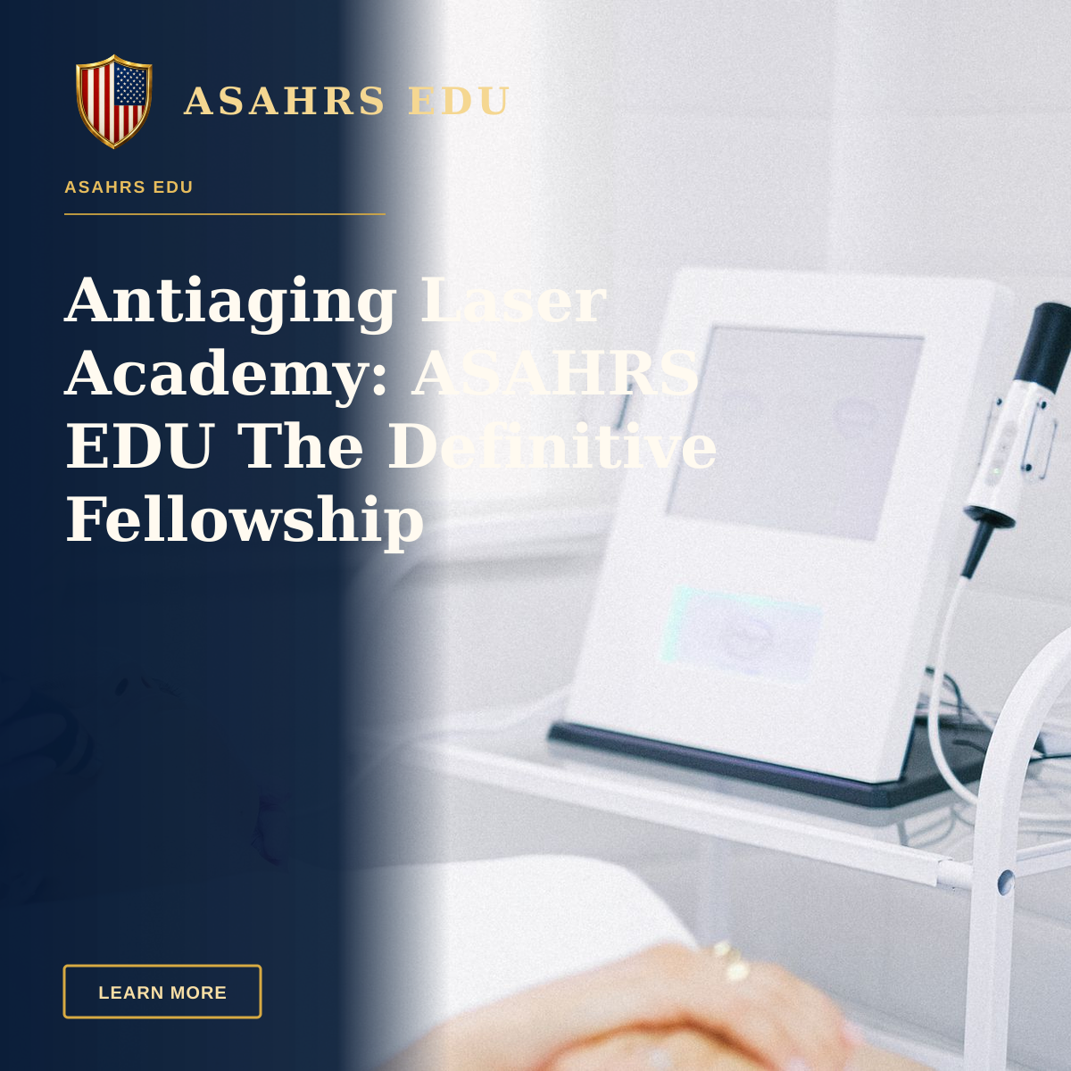 Antiaging Laser Academy: ASAHRS EDU The Definitive Fellowship — Aesthetician providing a laser facial treatment to a patient in a spa clinic setting.