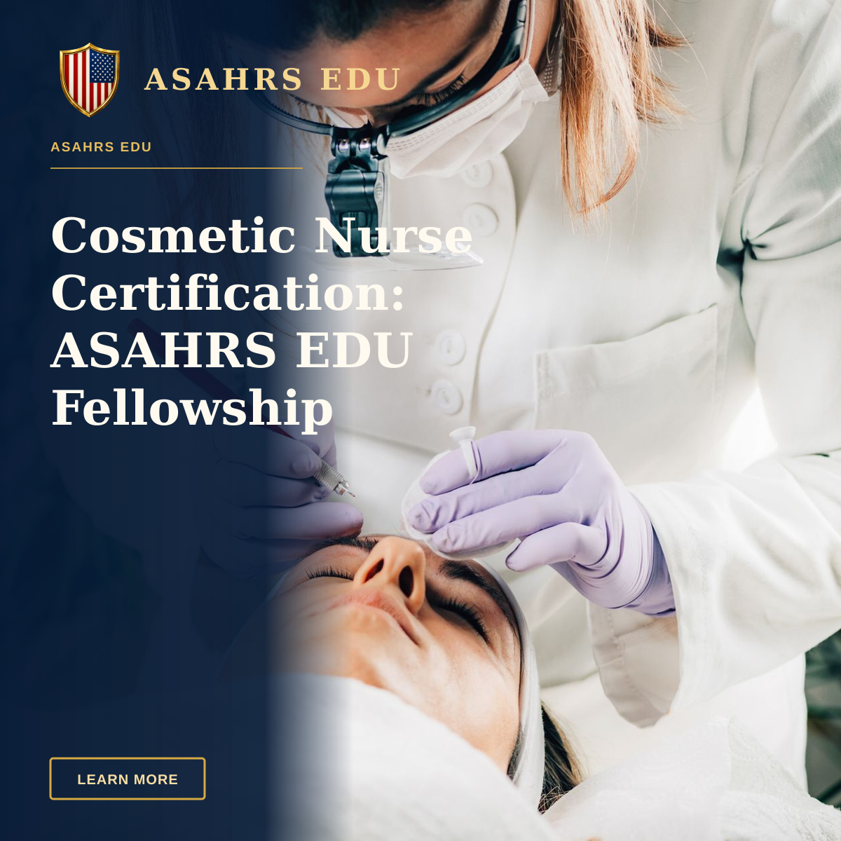 Cosmetic Nurse Certification: ASAHRS EDU Fellowship Advantage — A beautician performs a cosmetic procedure on a client in a serene spa environment.