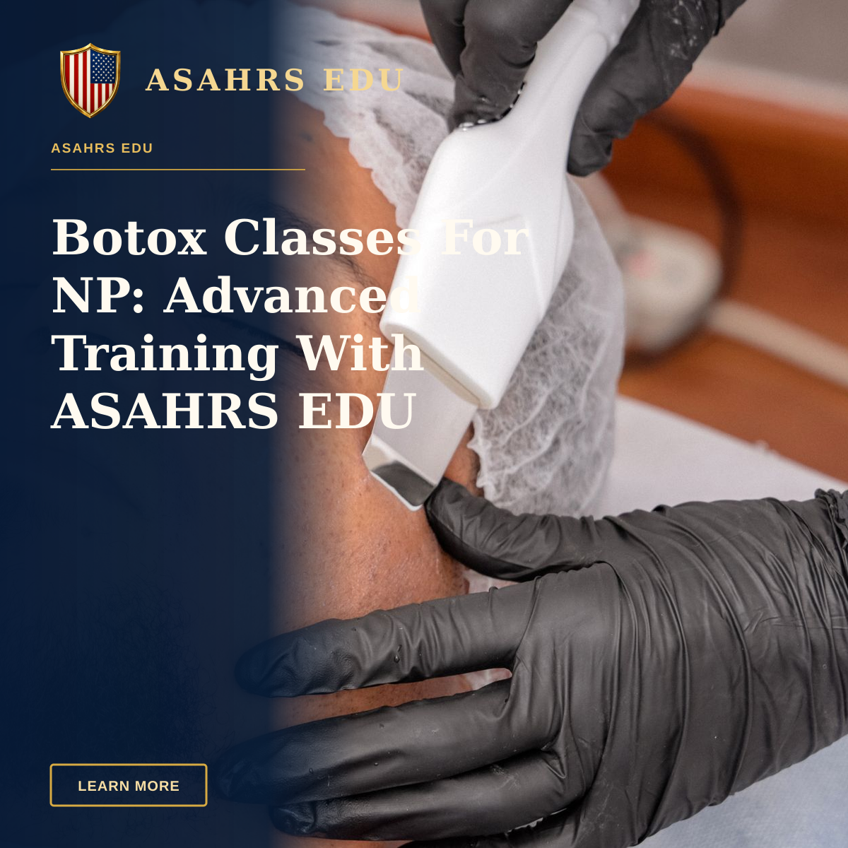 Botox Classes For NP: Advanced Training With ASAHRS EDU — A man undergoing a facial treatment with advanced cosmetology equipment.
